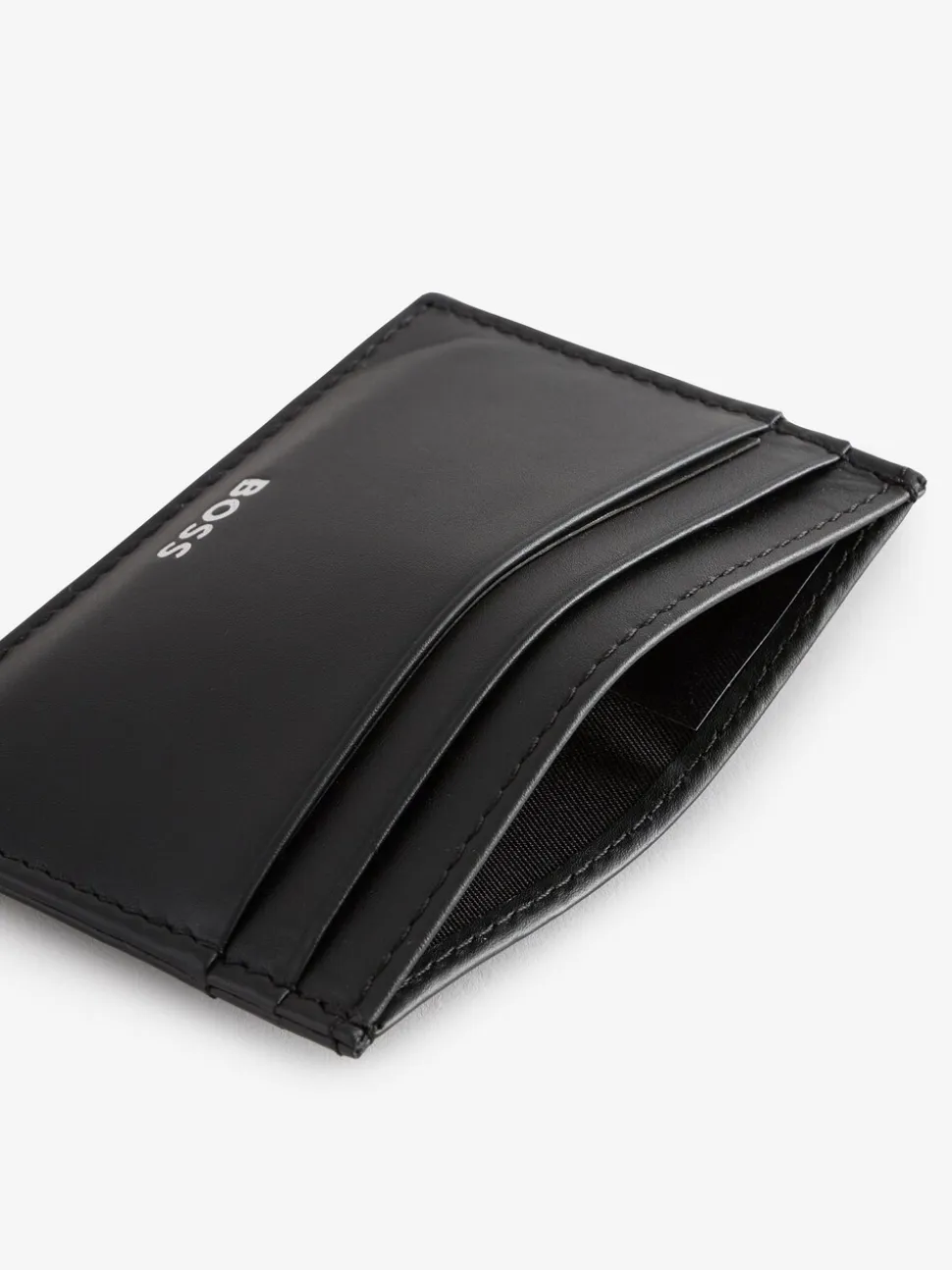 Zwart - BOSS Regular Fit Randy Signature Logo Card Holder