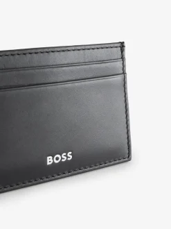 Zwart - BOSS Regular Fit Randy Signature Logo Card Holder