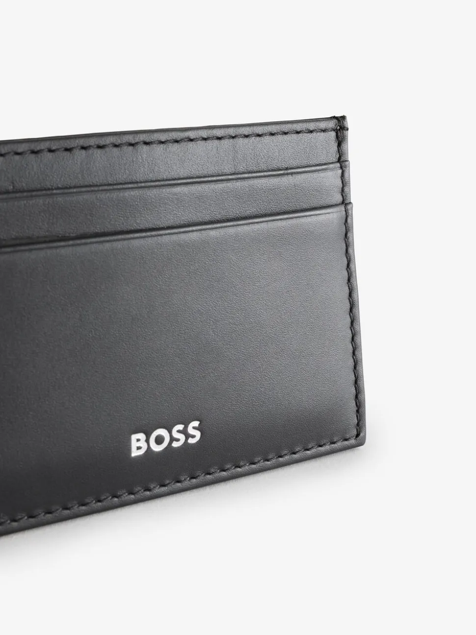 Zwart - BOSS Regular Fit Randy Signature Logo Card Holder