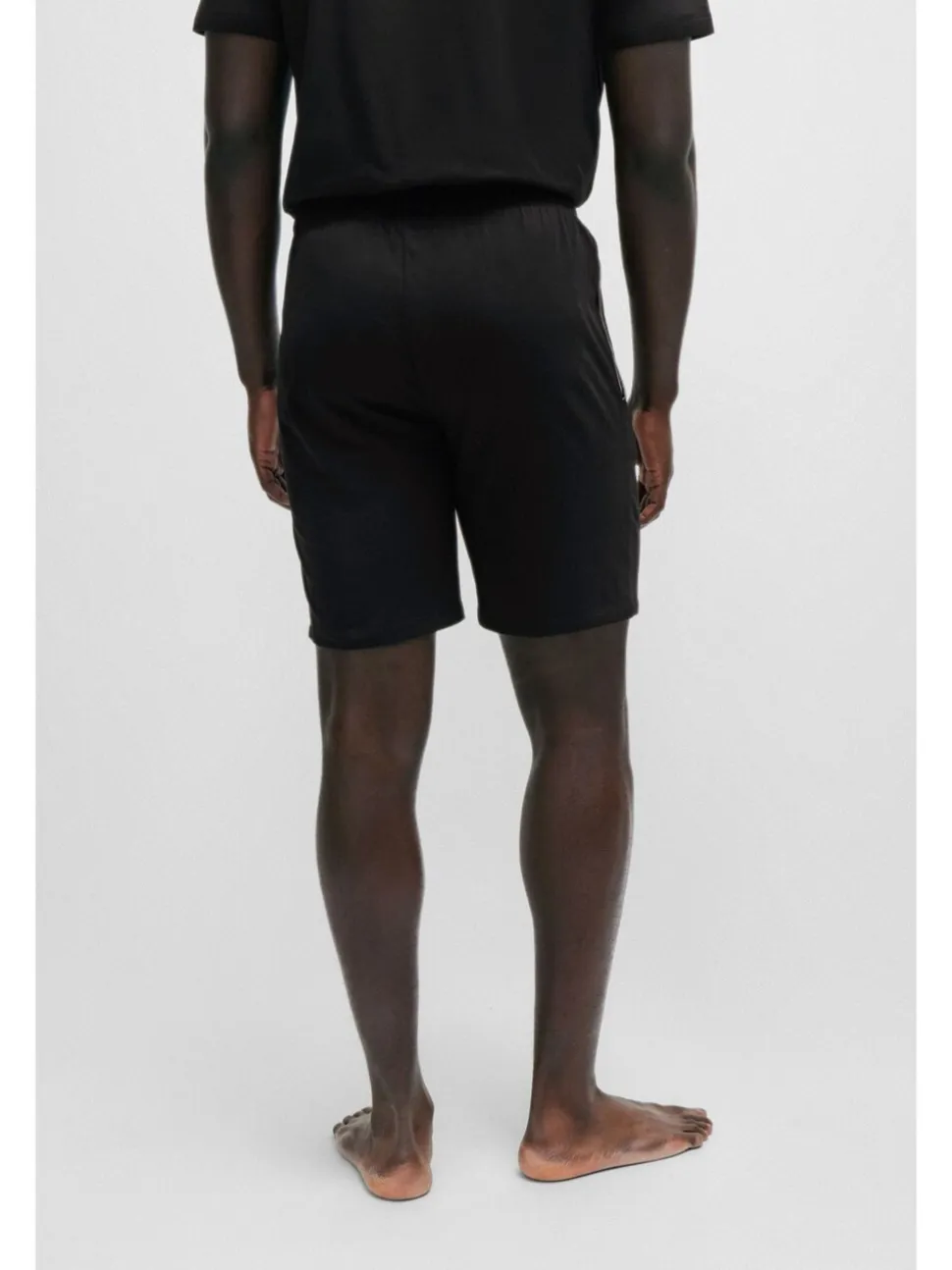 Zwart - BOSS Regular-Fit stretchy Short met Logo