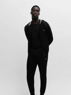Zwart - BOSS stretchy katoenen Trainingspak