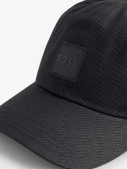 Zwart - BOSS-pet met logopatch van keperstof