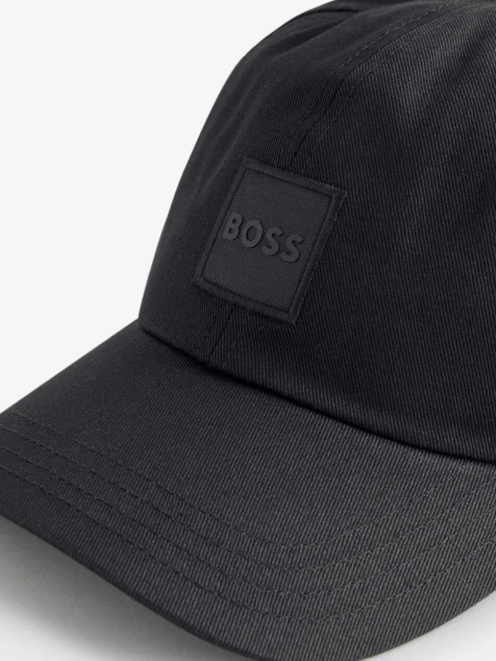 Zwart - BOSS-pet met logopatch van keperstof