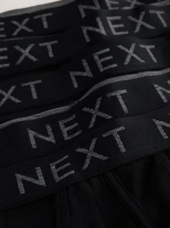 Zwart - Boxershorts van katoenrijk materiaal met A-voorkant