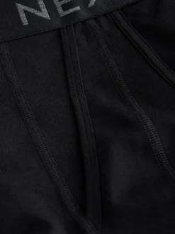 Zwart - Boxershorts van katoenrijk materiaal met A-voorkant