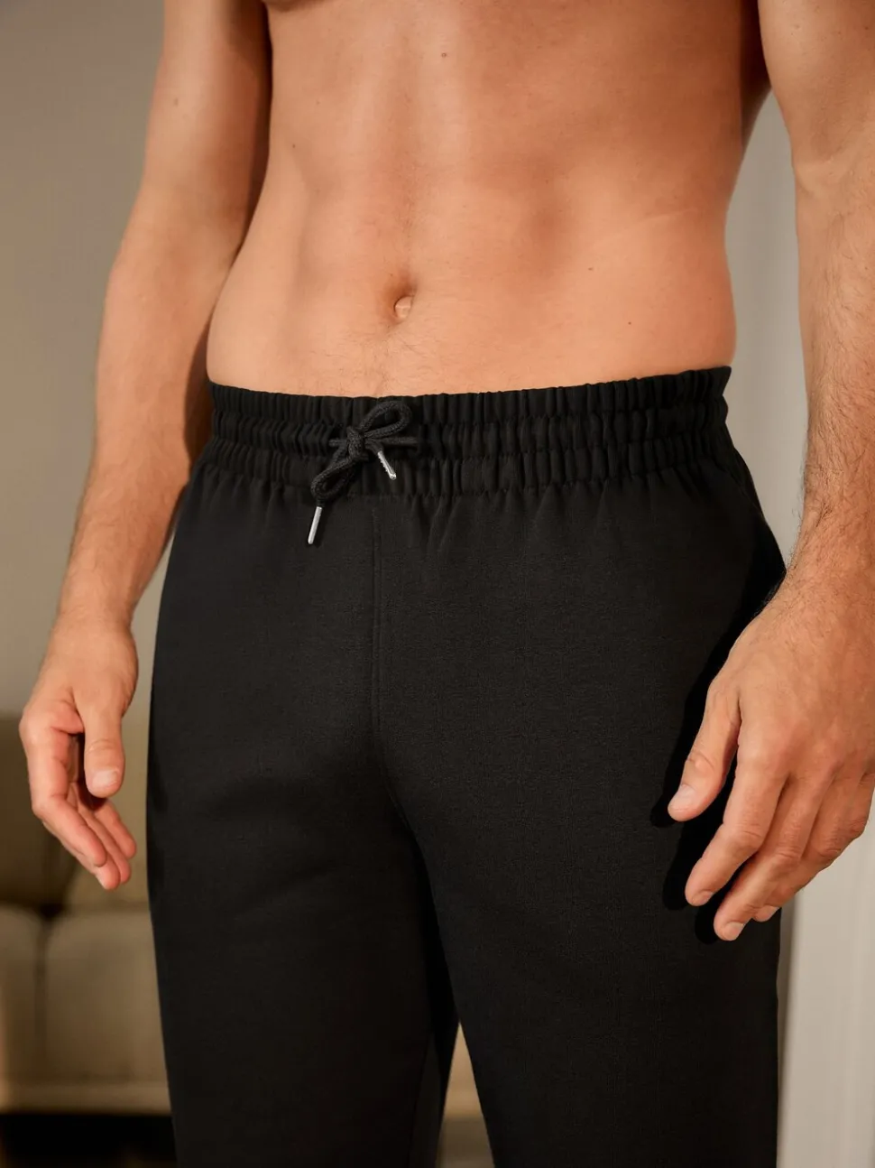 Zwart - Brushback Heavyweight Open Joggers