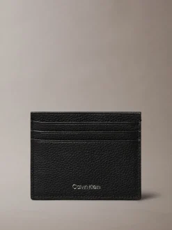 Zwart - Calvin Klein Foil Embossed Logo Card Holder