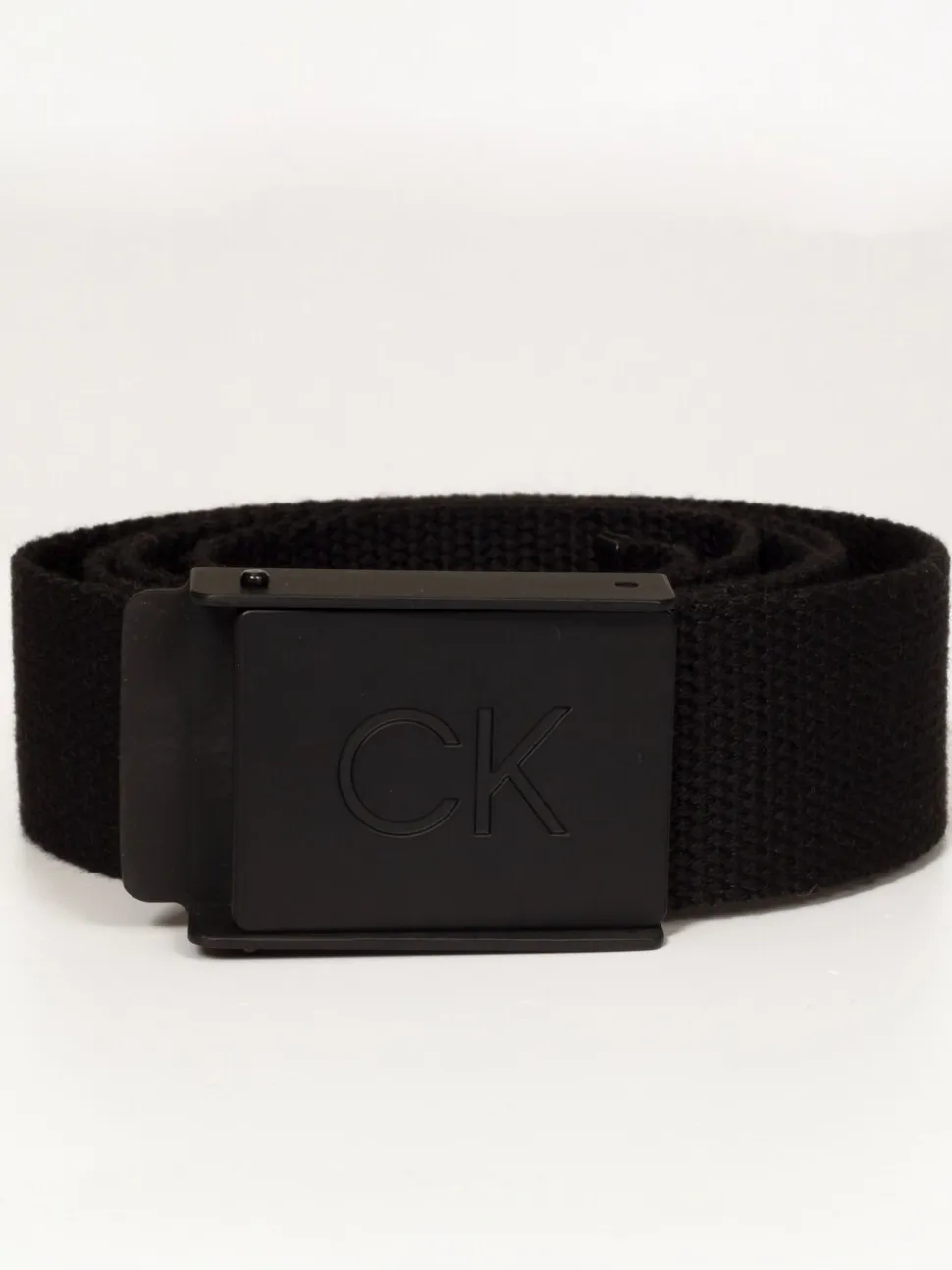 Zwart - Calvin Klein Golf Monogram Buckle Belt