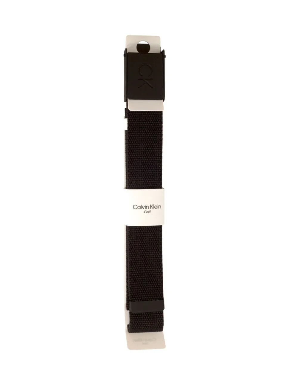 Zwart - Calvin Klein Golf Monogram Buckle Belt