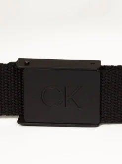 Zwart - Calvin Klein Golf Monogram Buckle Belt