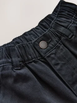 Zwart - Cargo broek van geweven twill-katoen (3-16jr)
