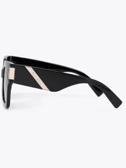 Zwart - Carvela Chunky Flare Sunglasses
