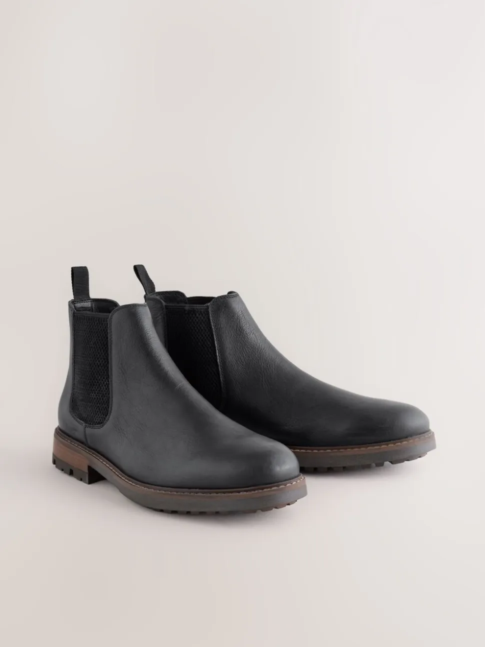 Zwart - Casual leren chelsea-laars