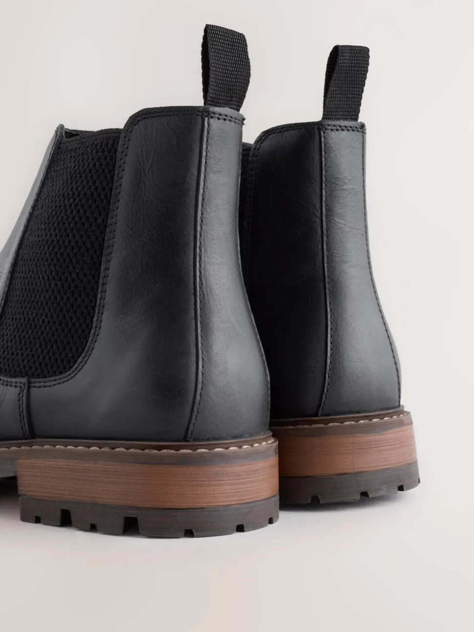 Zwart - Casual leren chelsea-laars