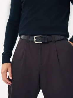 Zwart - Casual leren riem