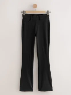 Zwart - Check Jersey Bootcut Leggings