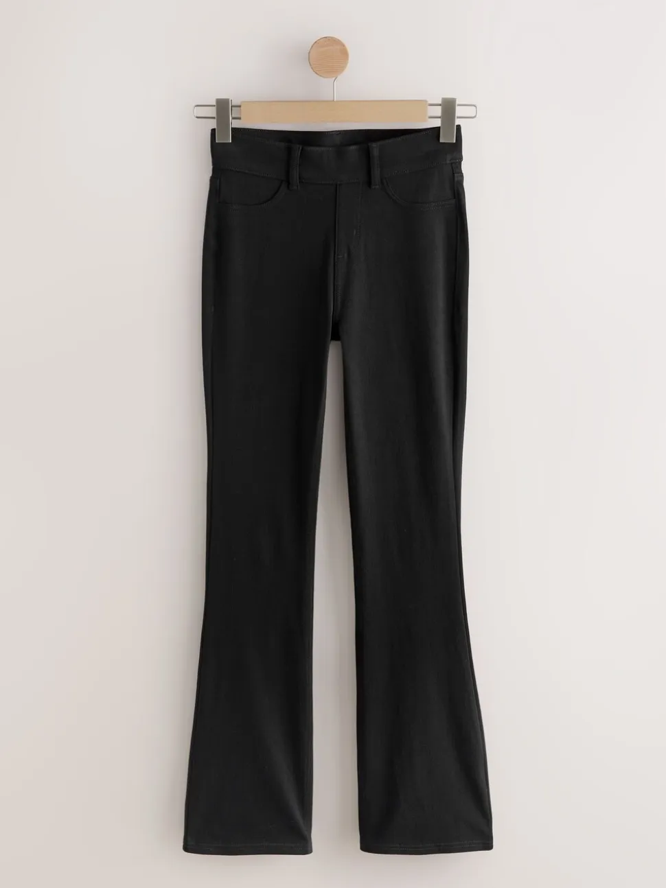 Zwart - Check Jersey Bootcut Leggings