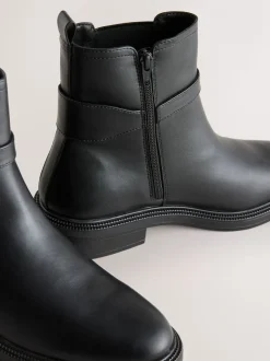 Zwart - Chelsea Boots met gesp