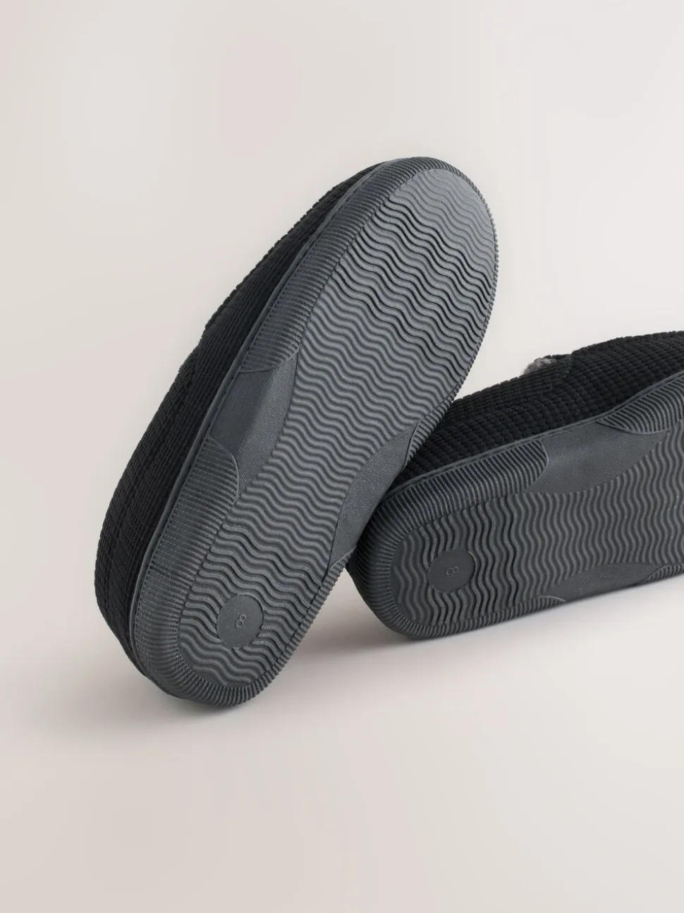 Zwart - Closed Back Textured Slippers