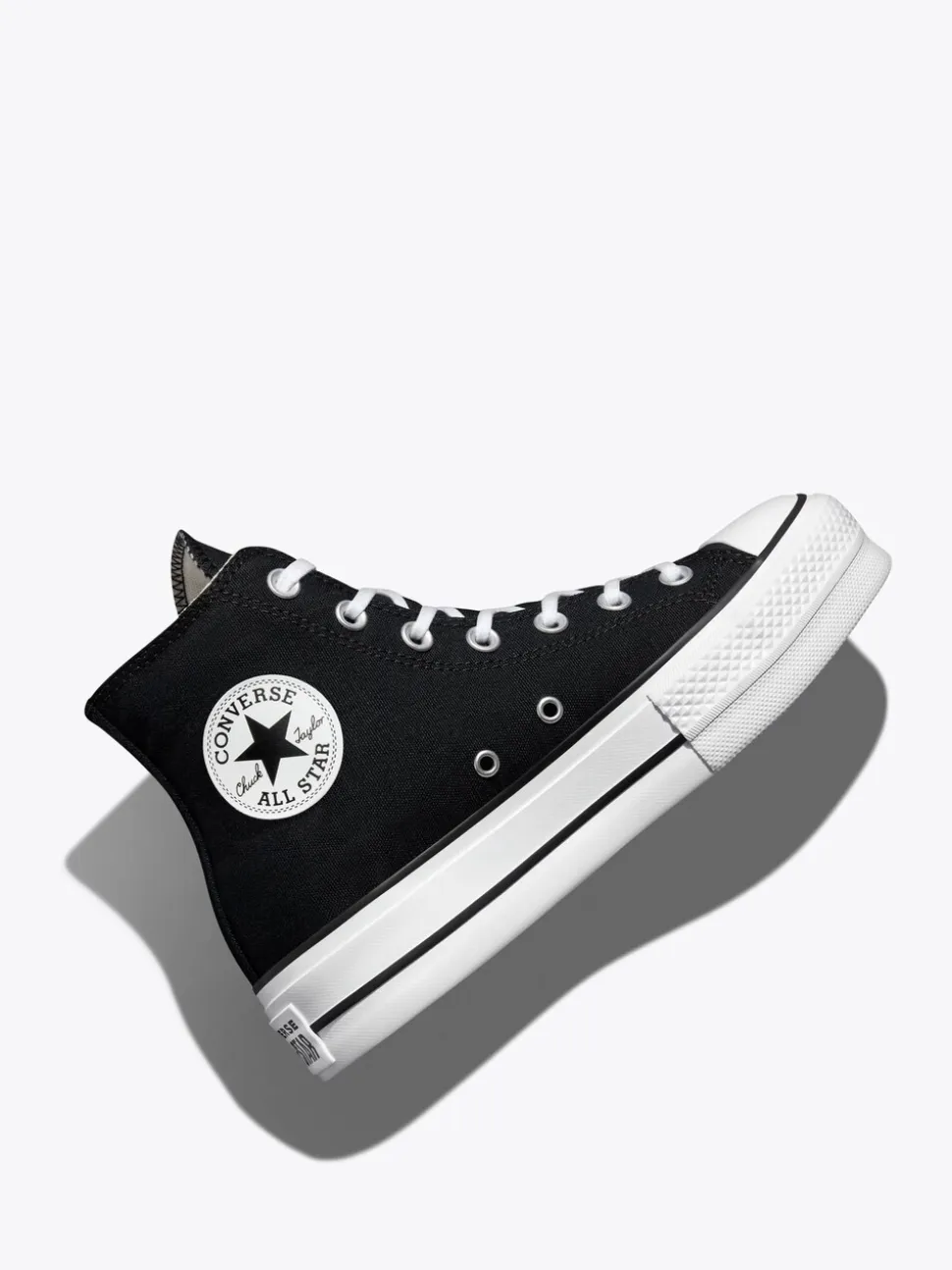 Zwart - Converse Lift - Bleke hoge sneakers met plateauzool