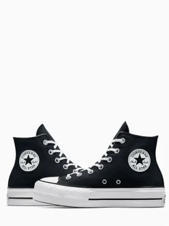 Zwart - Converse Lift - Bleke hoge sneakers met plateauzool