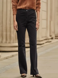 Zwart - Corduroy boot cut broek