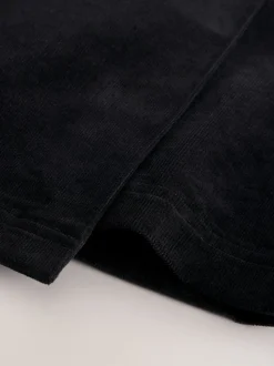 Zwart - Corduroy mini-wikkelrok