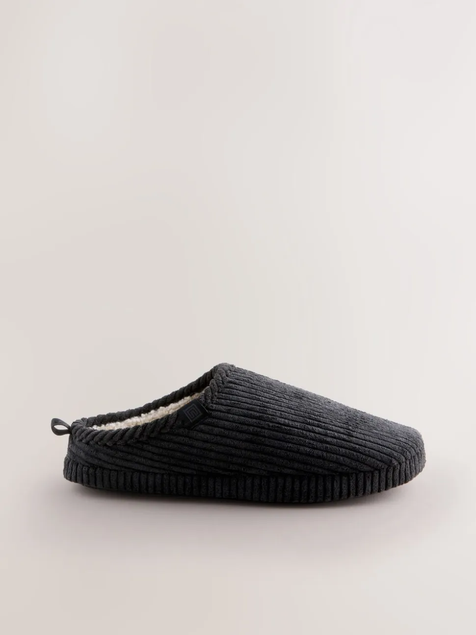 Zwart - Corduroy pantoffelmuiltjes