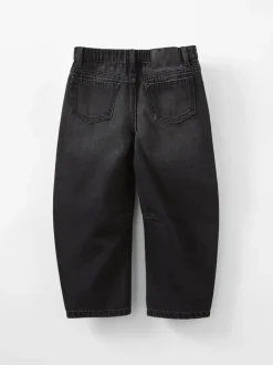 Zwart - Cotton On Unisex Barrel Leg Denim Jeans