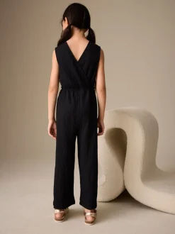 Zwart - Crinkle Jersey Jumpsuit (3-16yrs)
