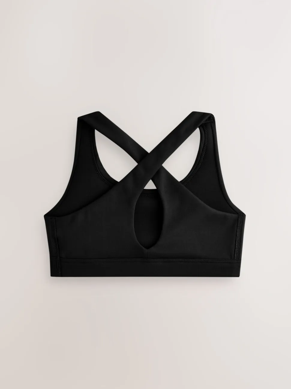 Zwart - Cross Back Sports Bra (5-16yrs)