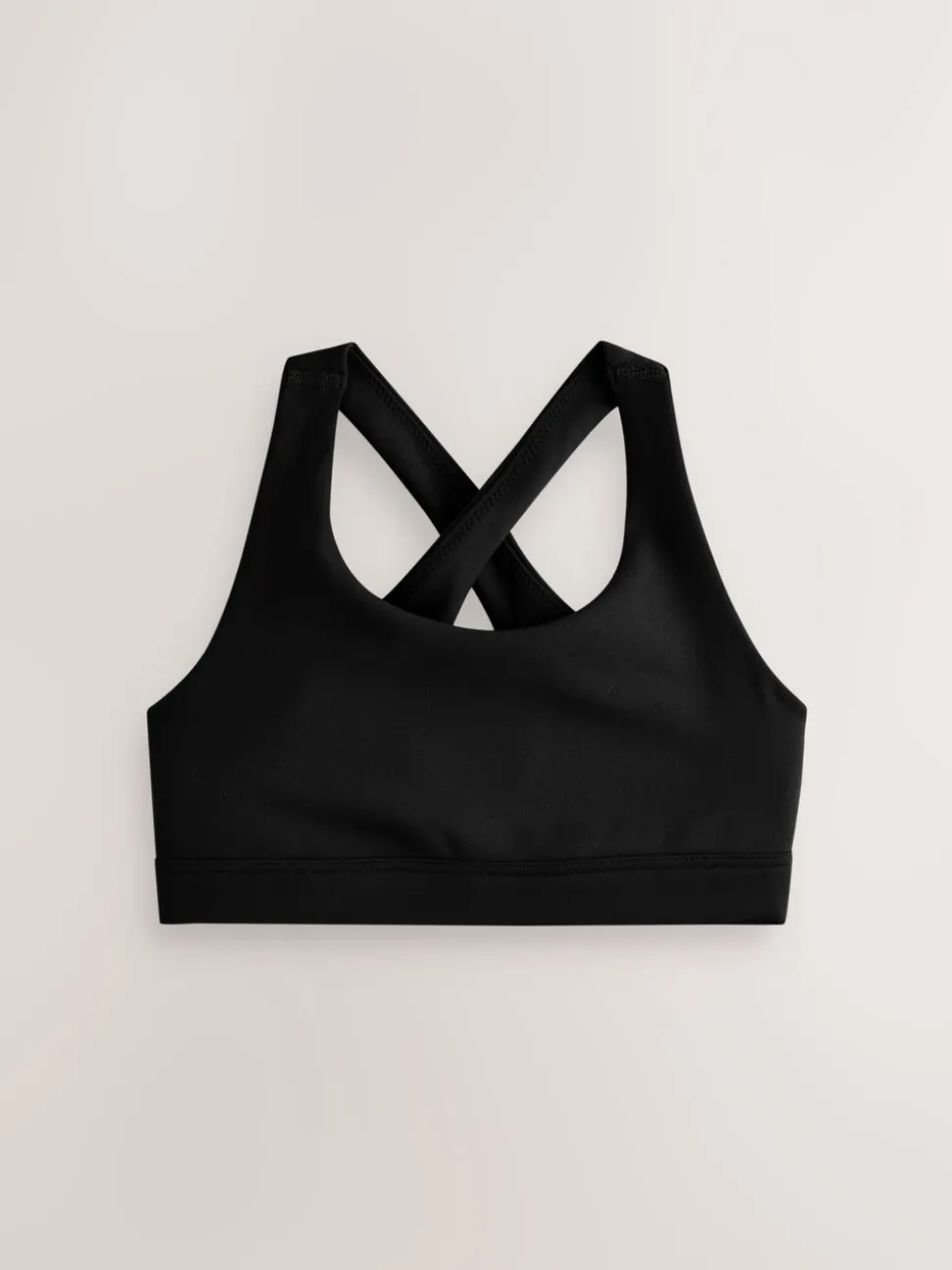 Zwart - Cross Back Sports Bra (5-16yrs)