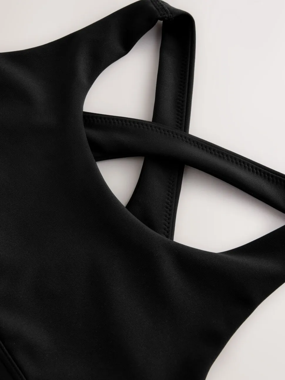 Zwart - Cross Back Sports Bra (5-16yrs)