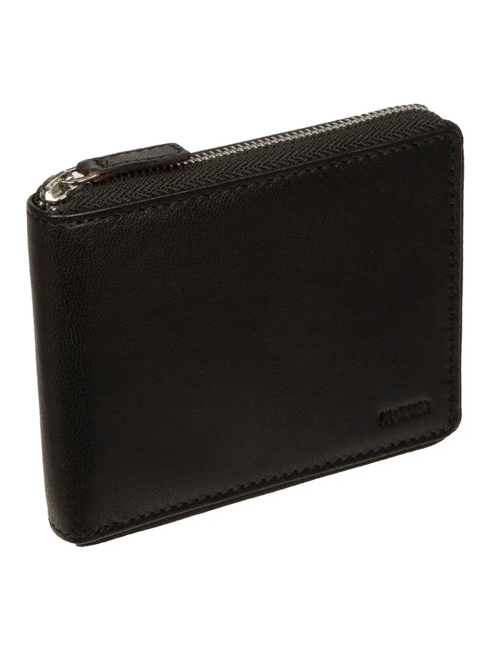 Zwart - Cultured London 'James' Leather Wallet
