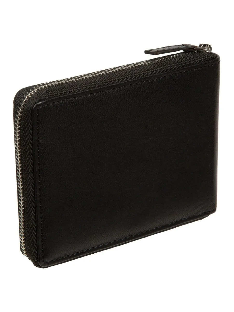 Zwart - Cultured London 'James' Leather Wallet