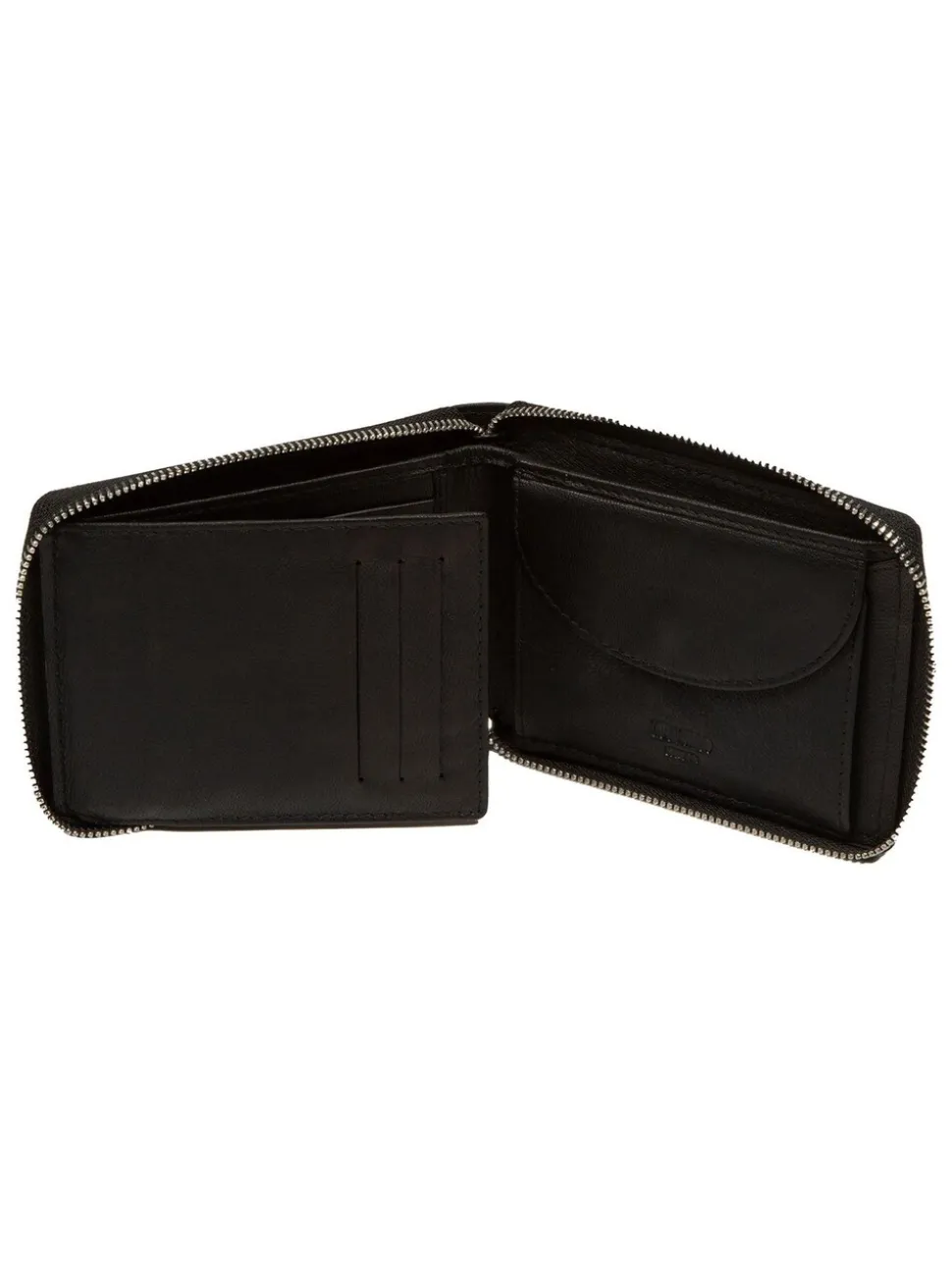 Zwart - Cultured London 'James' Leather Wallet