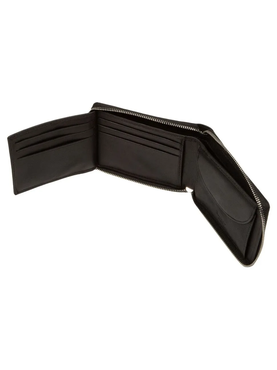 Zwart - Cultured London 'James' Leather Wallet
