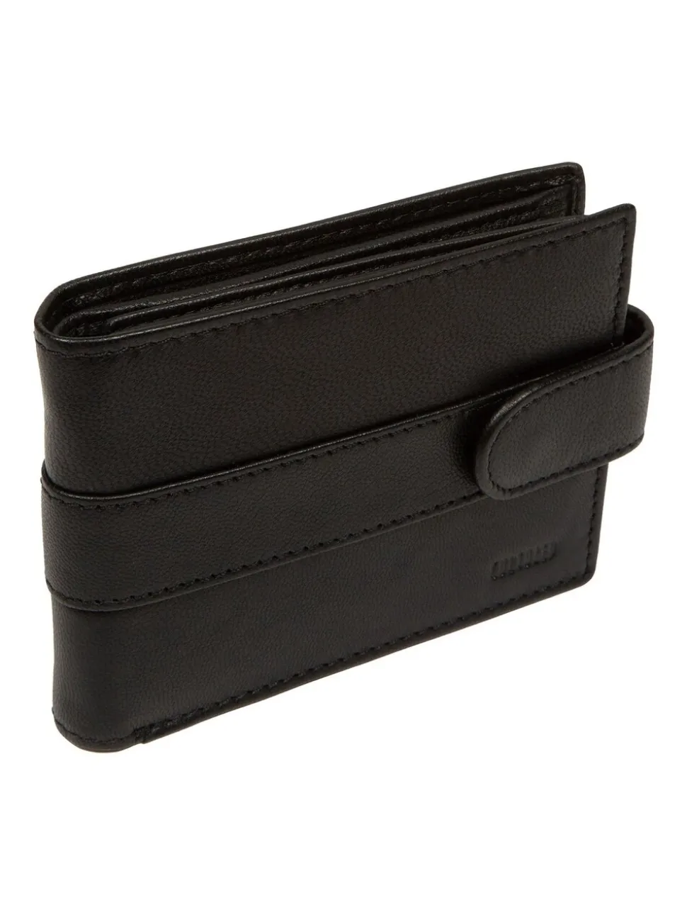 Zwart - Cultured London 'Leo' Leather Wallet