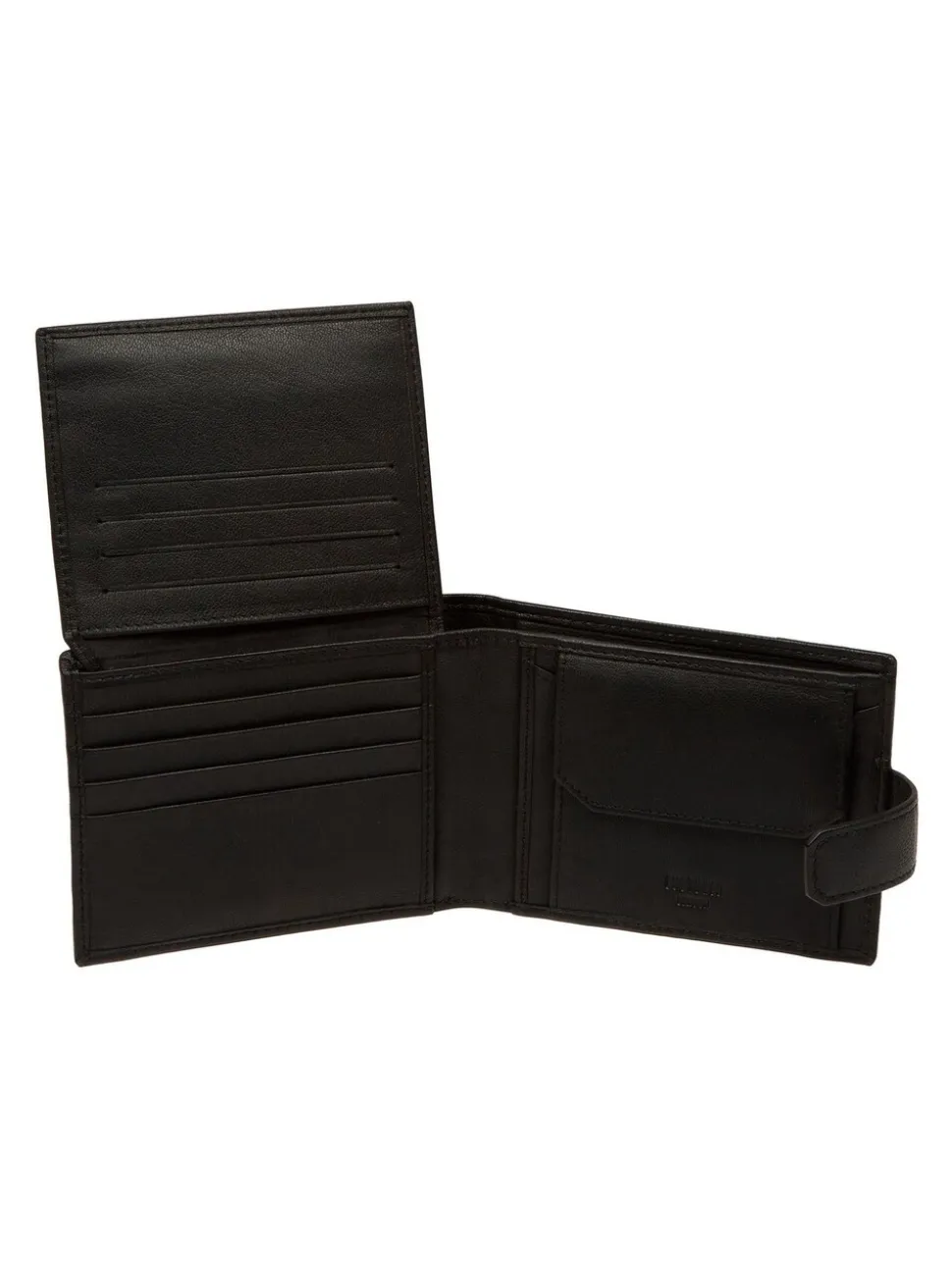 Zwart - Cultured London 'Max' Leather Wallet