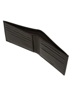 Zwart - Cultured London 'Oliver' Leather Wallet