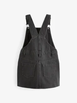 Zwart - Denim overgooier (3-16 jr)