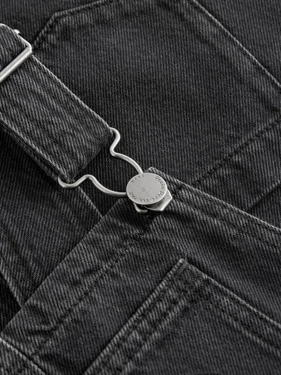 Zwart - Denim overgooier (3-16 jr)