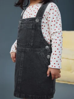 Zwart - Denim overgooier (3 mnd-8 jr)