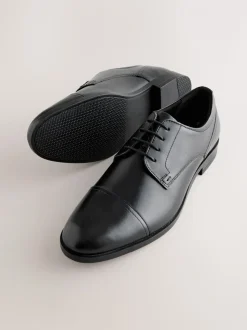 Zwart - Derby Toe Cap Shoes