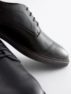 Zwart - Derby-schoenen met dikke zool