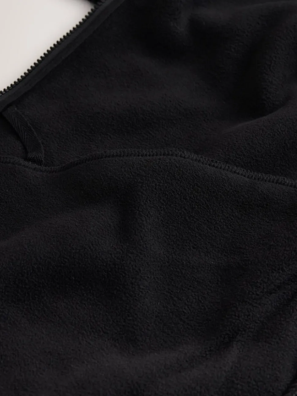 Zwart - Doorritsbare funnel Borg Fleece