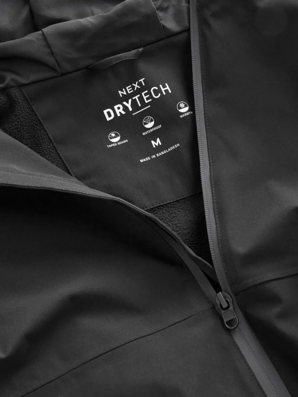 Zwart - DryTech - Waterdicht jack met capuchon