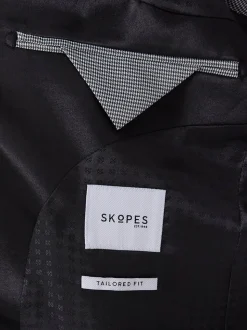 Zwart - Dubbele knoop - Skopes Sinatra fit diner kostuumjasje