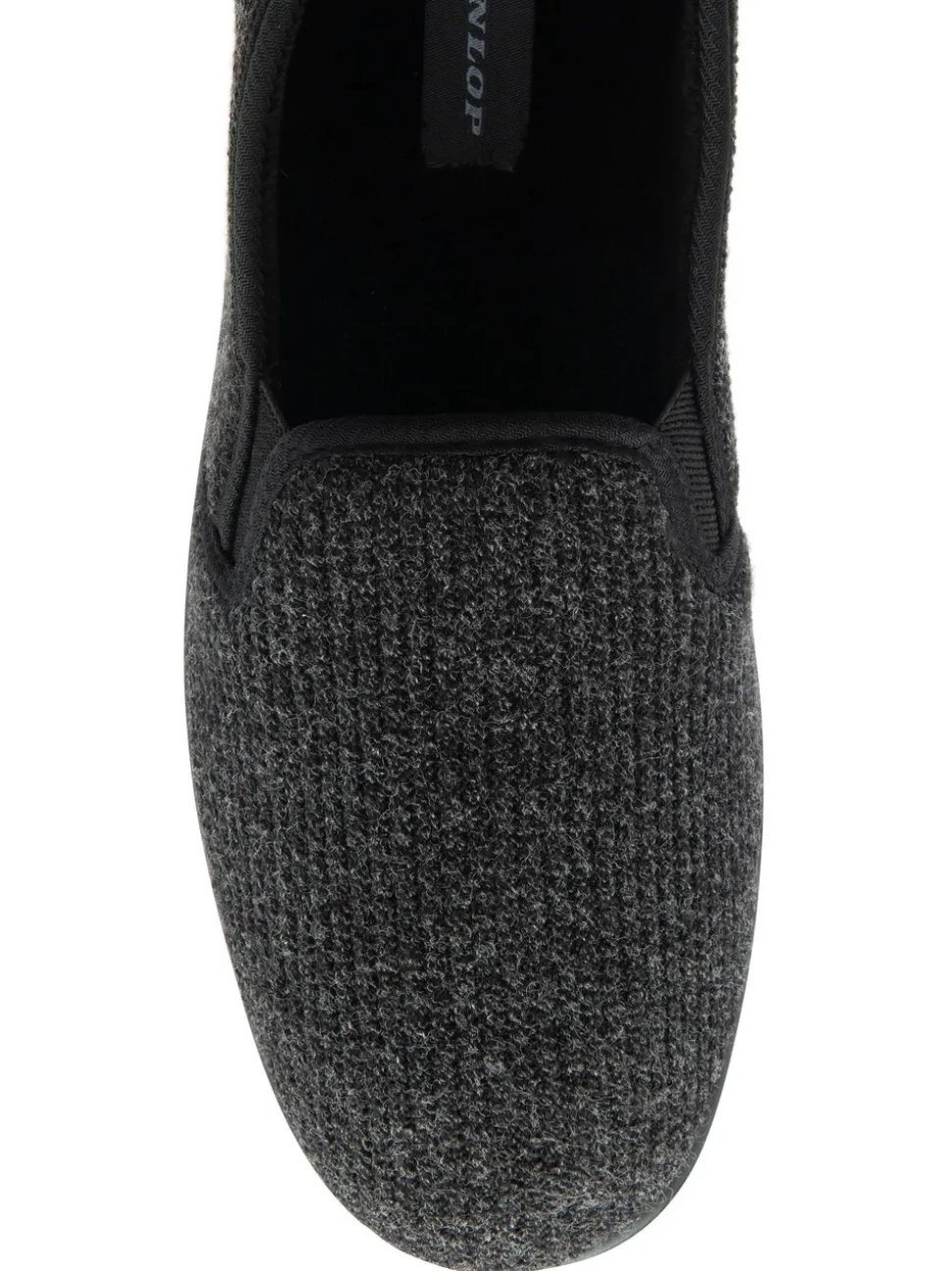 Zwart - Dunlop pantoffels met dubbele inzet voor heren
