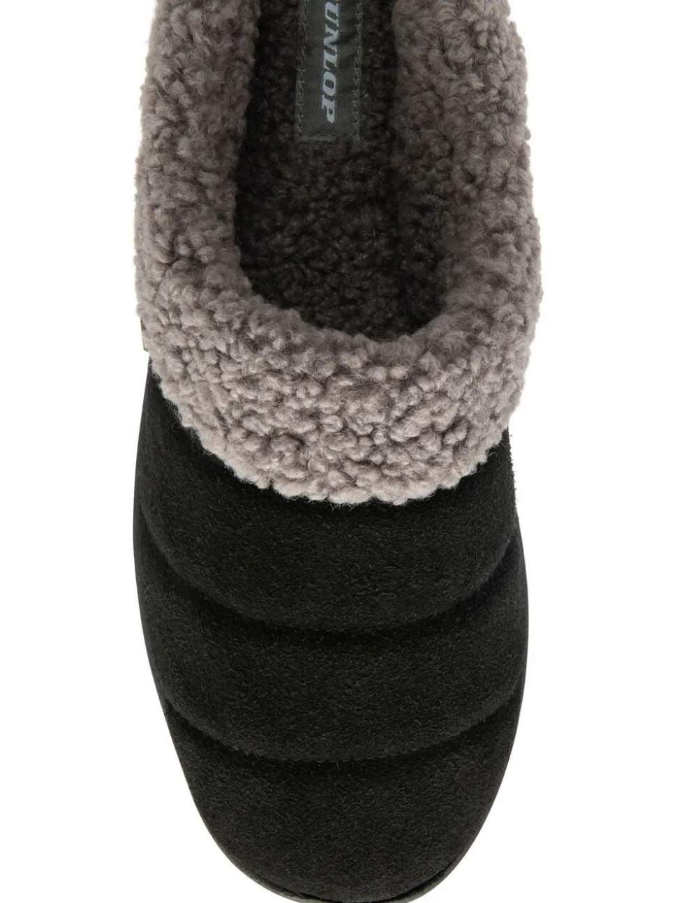Zwart - Dunlop Suede Mule Slippers